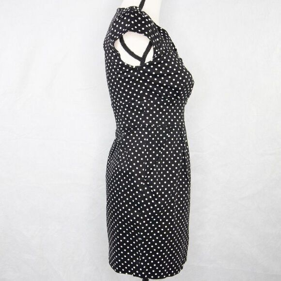 Vintage Cotton Polka Dot black and white dress - Picture 4 of 15